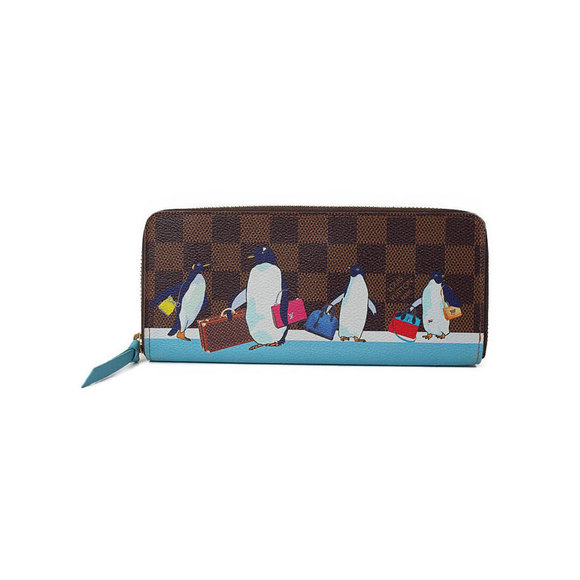 Louis Vuitton Zip Wallet Portefeuille Clemence Long Damier - Picture 1 of 8
